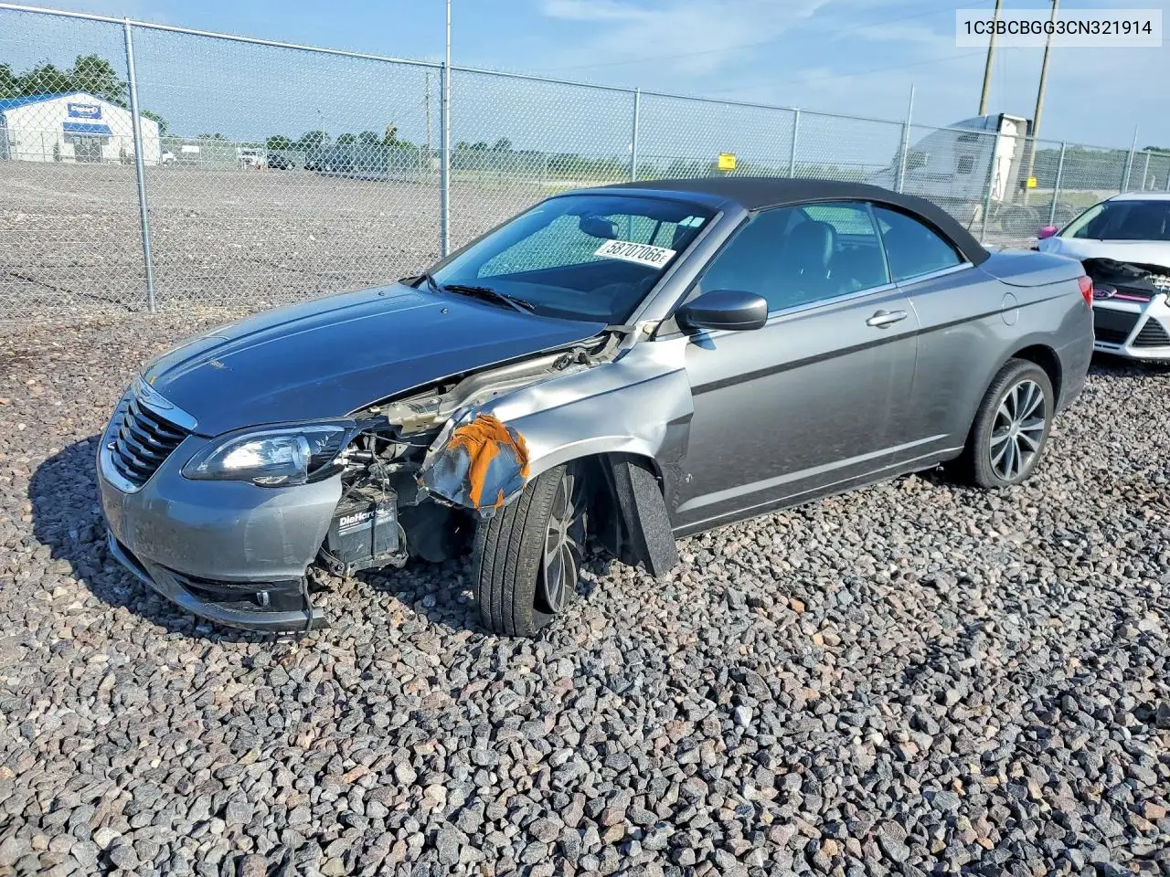 2012 Chrysler 200 S VIN: 1C3BCBGG3CN321914 Lot: 58707066