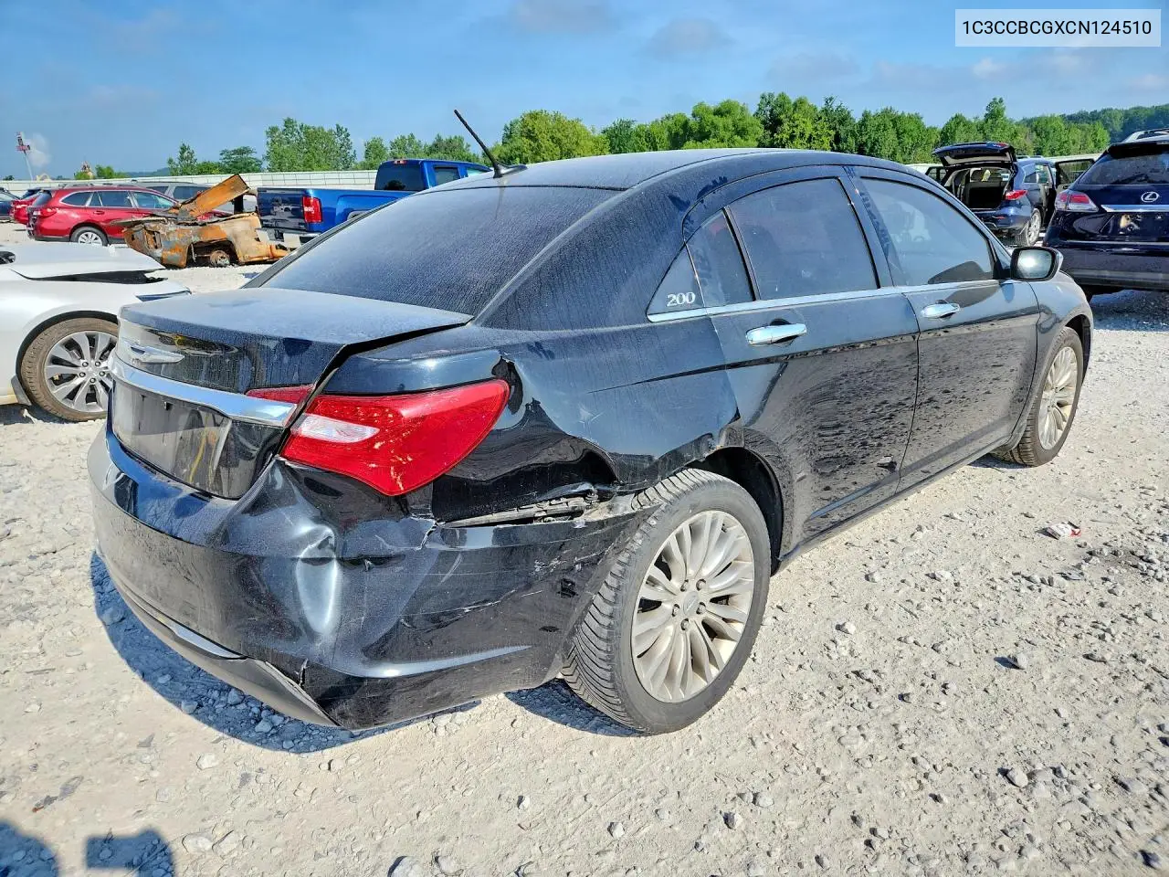 2012 Chrysler 200 Limited VIN: 1C3CCBCGXCN124510 Lot: 60350506