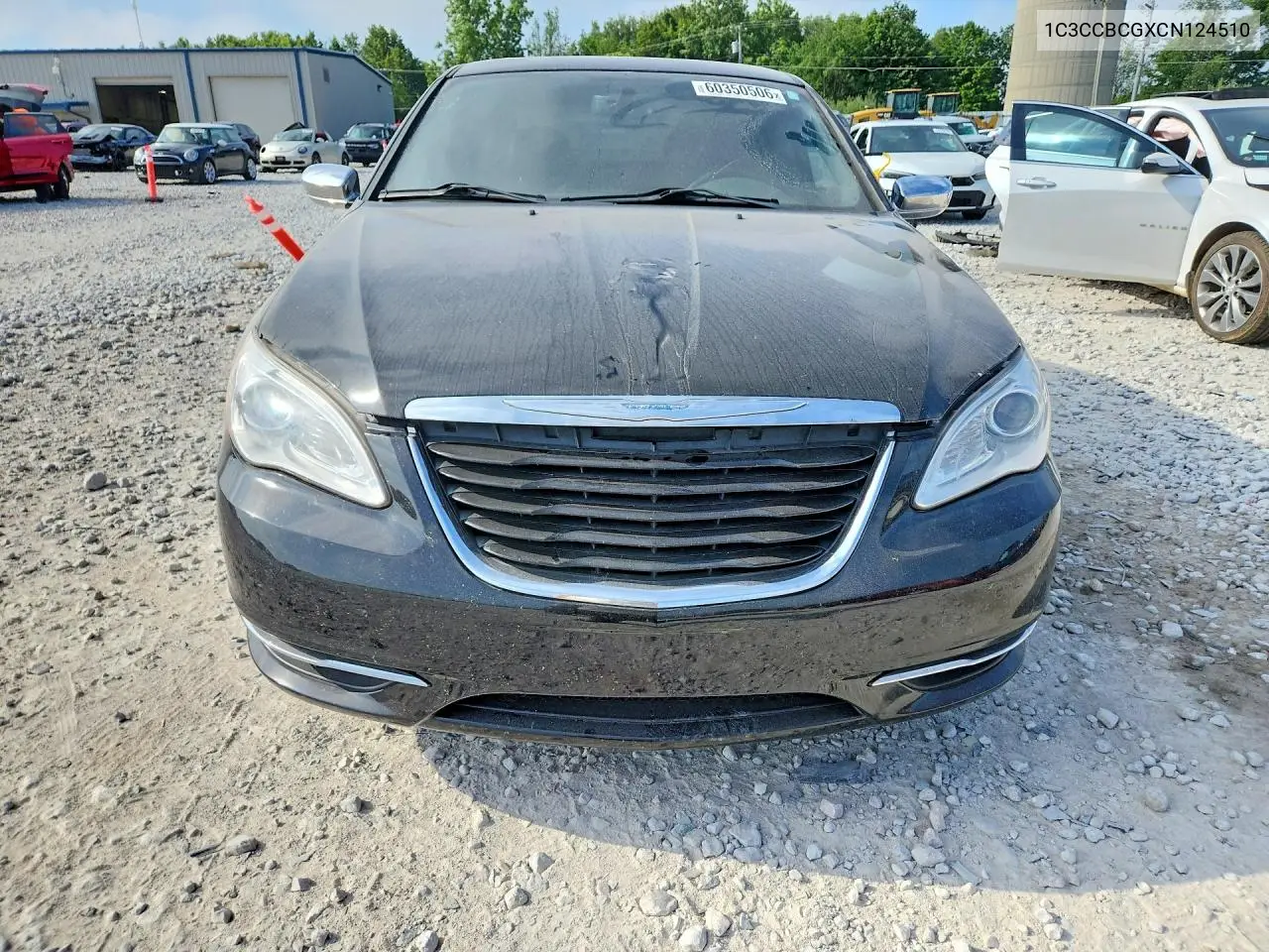 2012 Chrysler 200 Limited VIN: 1C3CCBCGXCN124510 Lot: 60350506