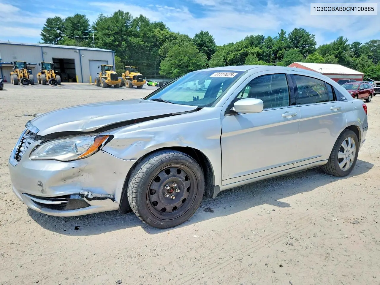 2012 Chrysler 200 Lx VIN: 1C3CCBAB0CN100885 Lot: 61114026