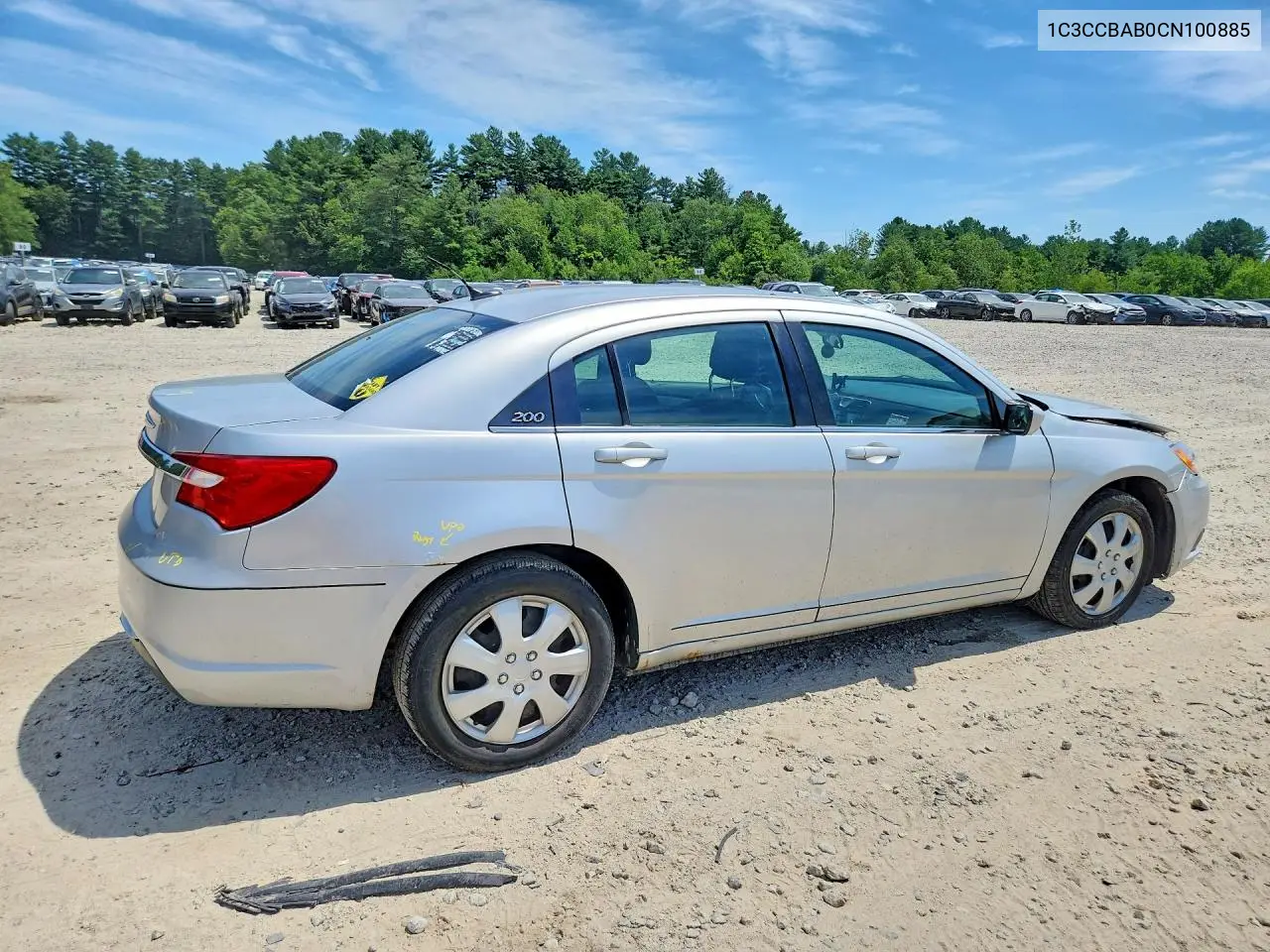 2012 Chrysler 200 Lx VIN: 1C3CCBAB0CN100885 Lot: 61114026