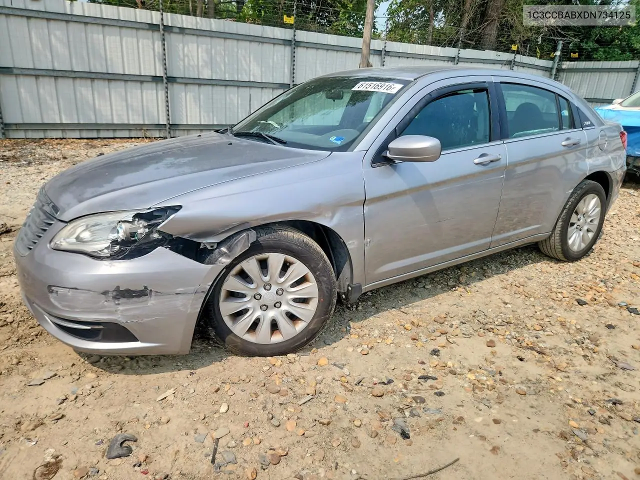 2013 Chrysler 200 Lx VIN: 1C3CCBABXDN734125 Lot: 61516916