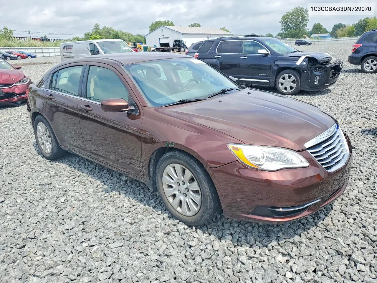 2013 Chrysler 200 Lx VIN: 1C3CCBAG3DN729070 Lot: 62075886