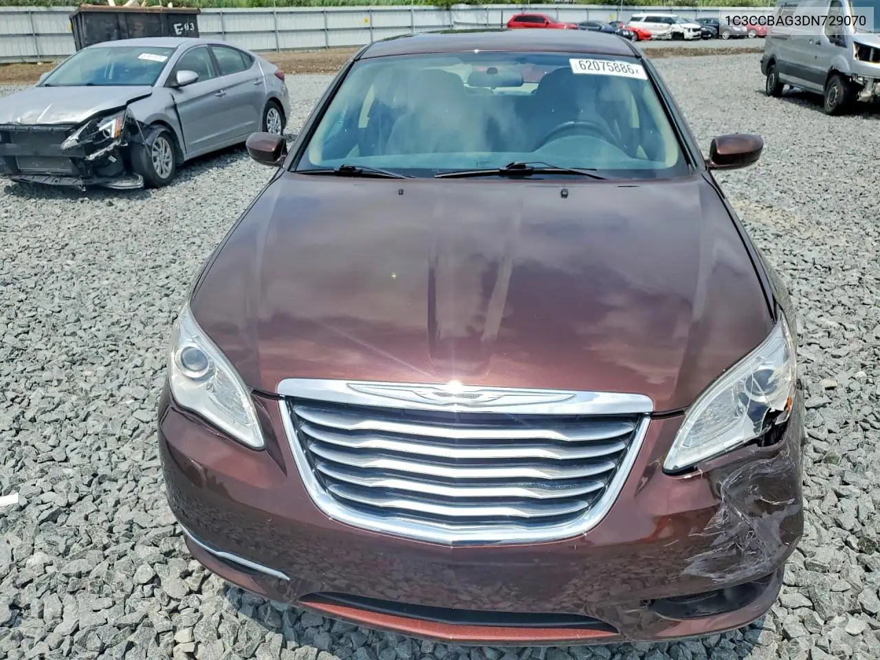 2013 Chrysler 200 Lx VIN: 1C3CCBAG3DN729070 Lot: 62075886