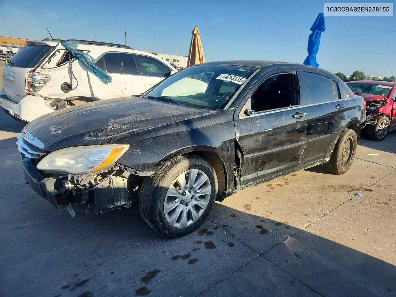 2014 Chrysler 200 Lx VIN: 1C3CCBAB2EN238155 Lot: 54253306