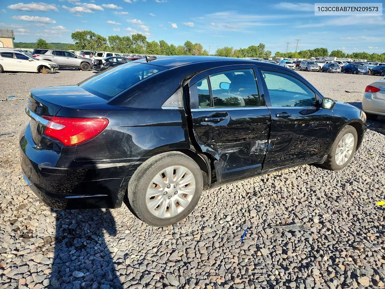 2014 Chrysler 200 Lx VIN: 1C3CCBAB7EN209573 Lot: 58358676