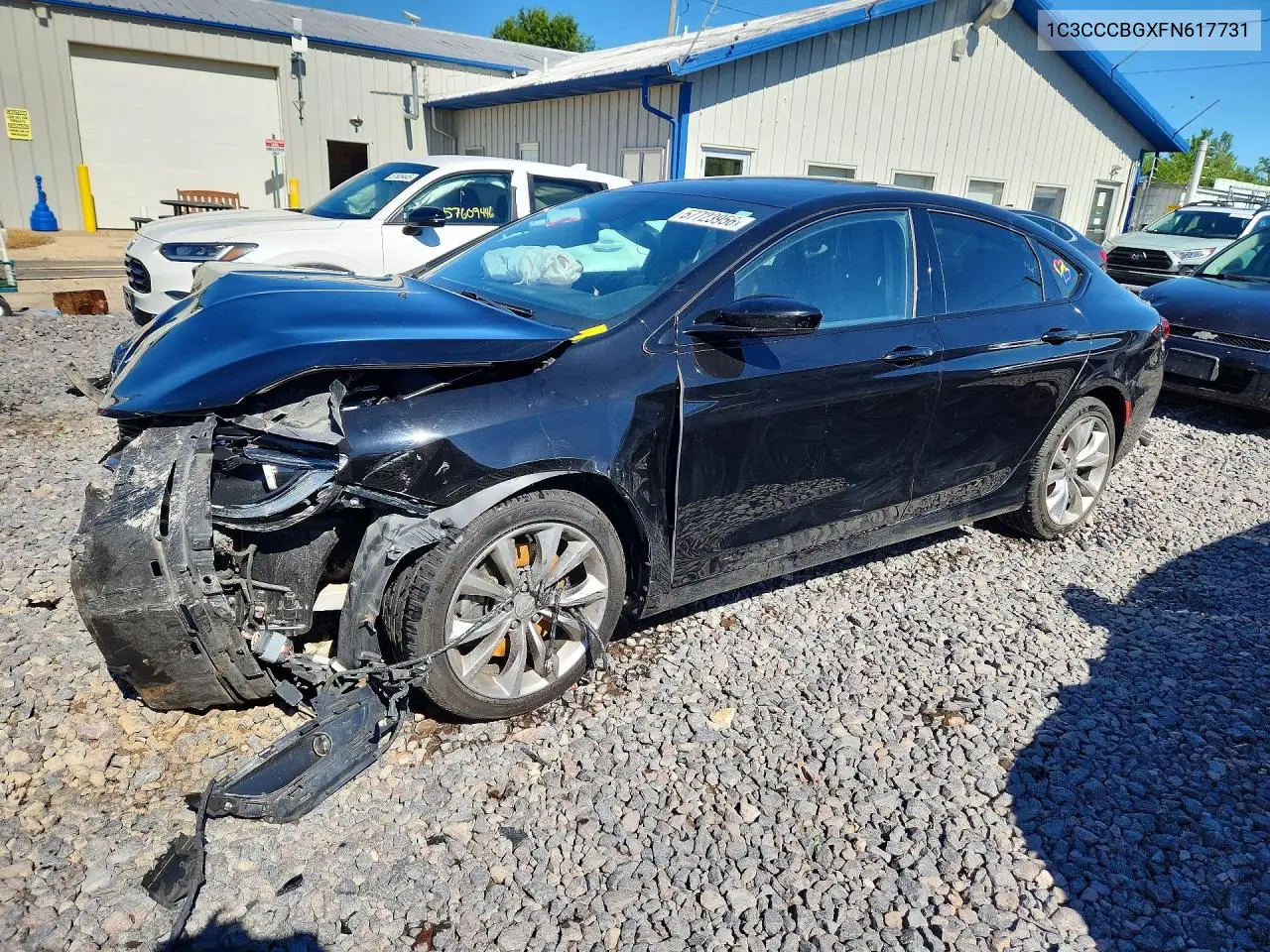 2015 Chrysler 200 S VIN: 1C3CCCBGXFN617731 Lot: 57723956