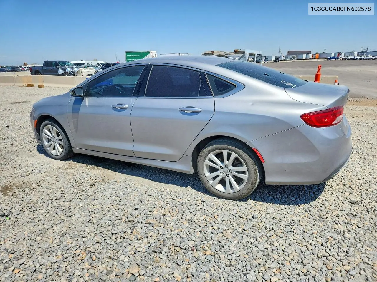 2015 Chrysler 200 Limited VIN: 1C3CCCAB0FN602578 Lot: 59916726