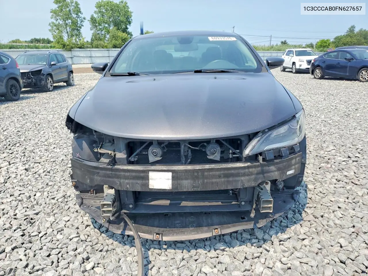 2015 Chrysler 200 Limited VIN: 1C3CCCAB0FN627657 Lot: 60933576