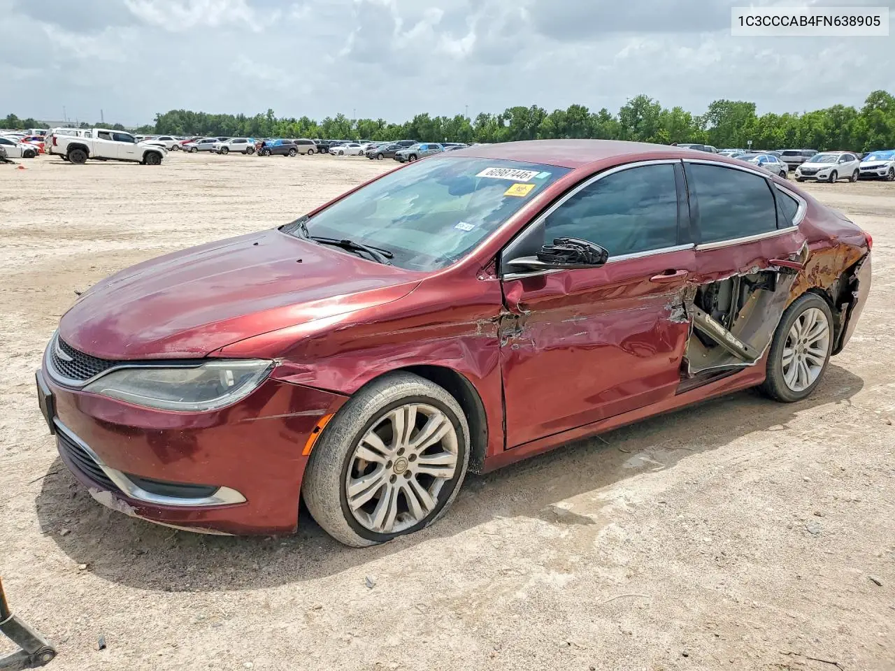 2015 Chrysler 200 Limited VIN: 1C3CCCAB4FN638905 Lot: 60987446