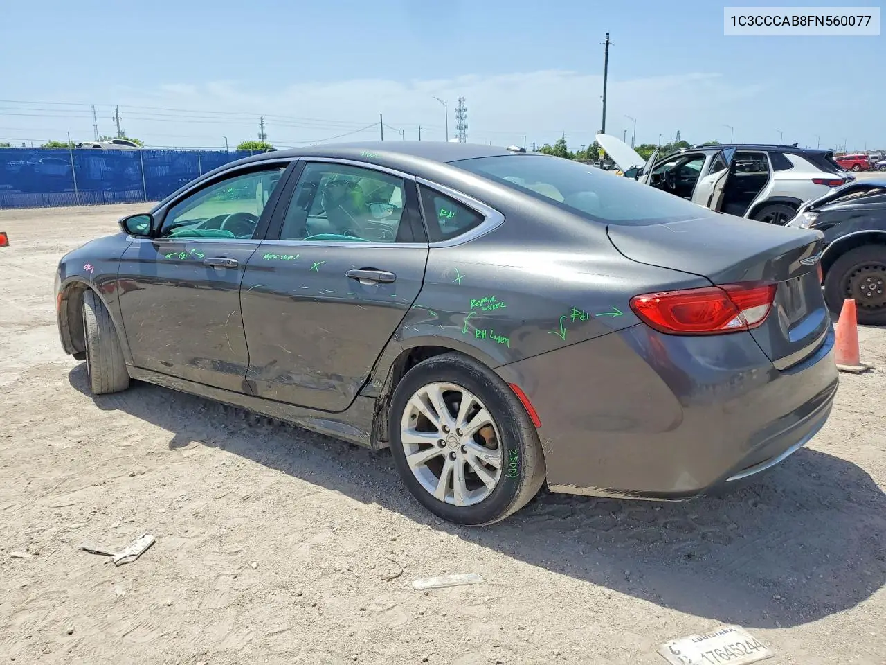 2015 Chrysler 200 Limited VIN: 1C3CCCAB8FN560077 Lot: 61039796