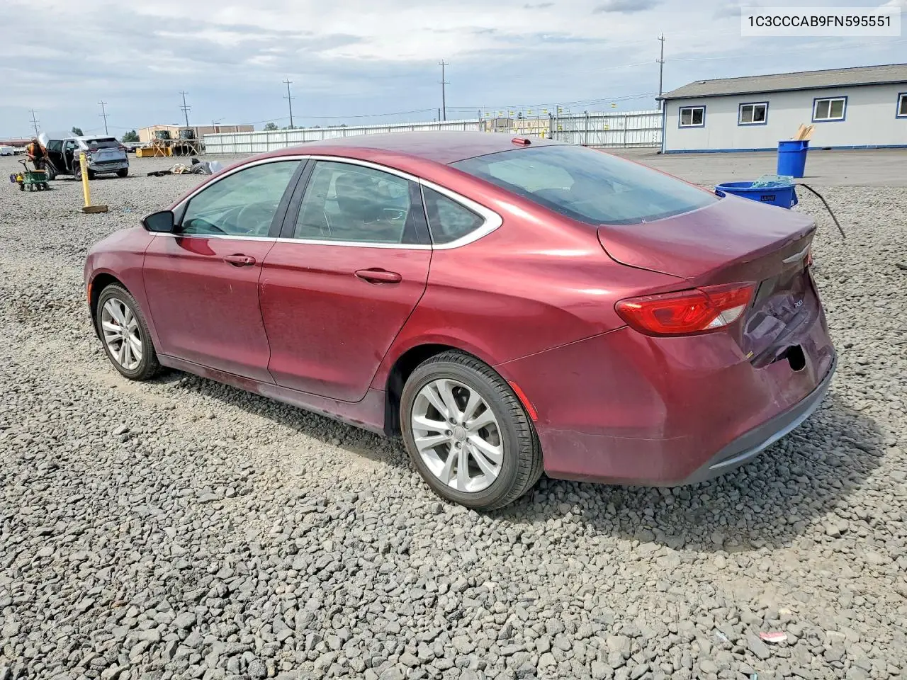 2015 Chrysler 200 Limited VIN: 1C3CCCAB9FN595551 Lot: 61191606