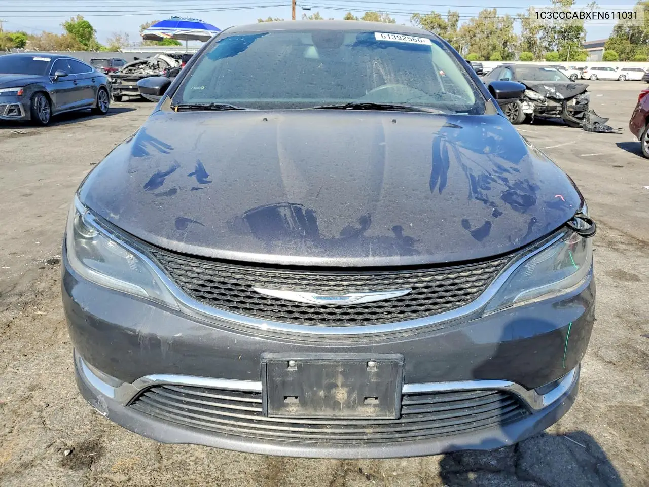 2015 Chrysler 200 Limited VIN: 1C3CCCABXFN611031 Lot: 61392566