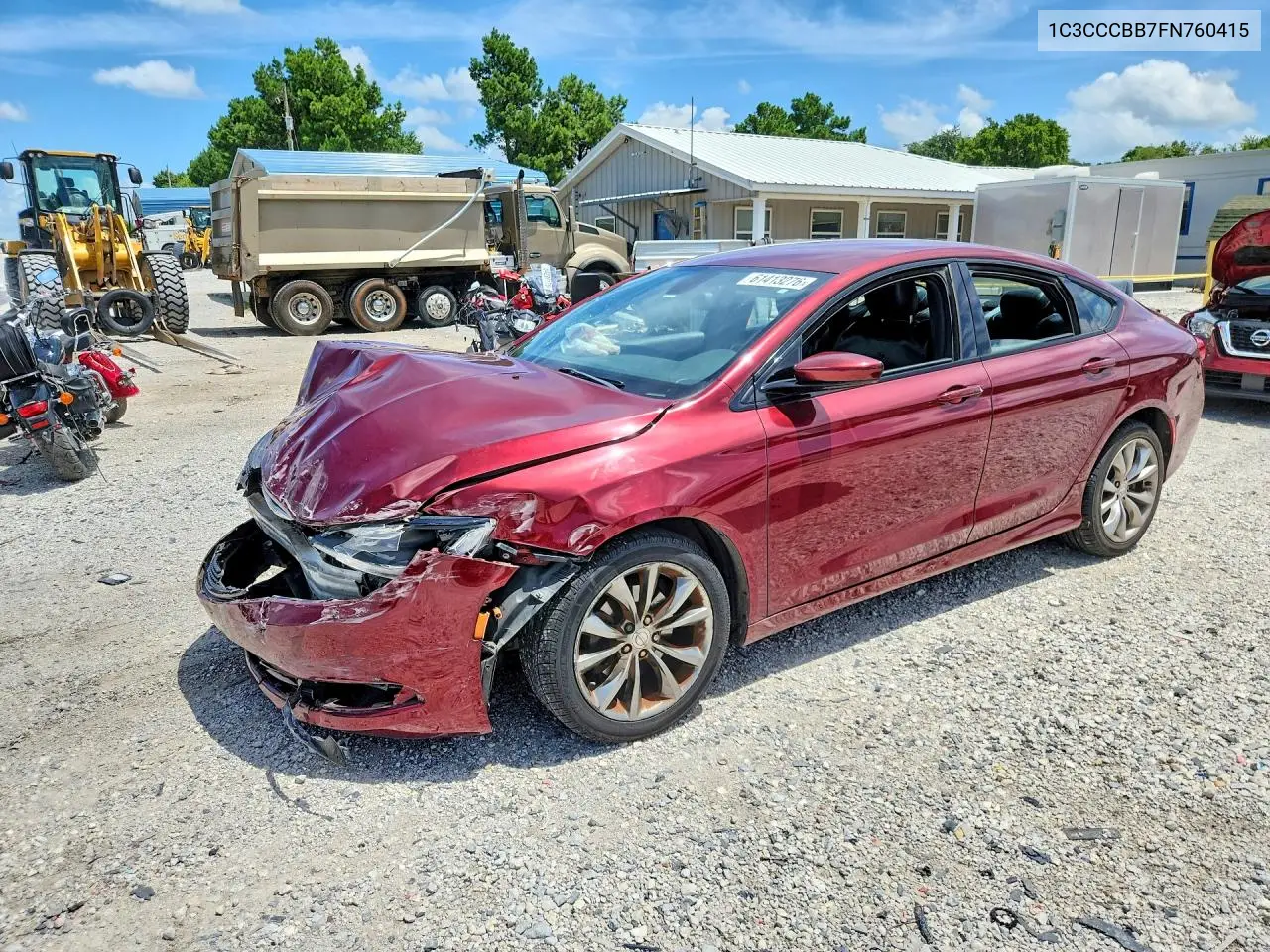 2015 Chrysler 200 S VIN: 1C3CCCBB7FN760415 Lot: 61413276
