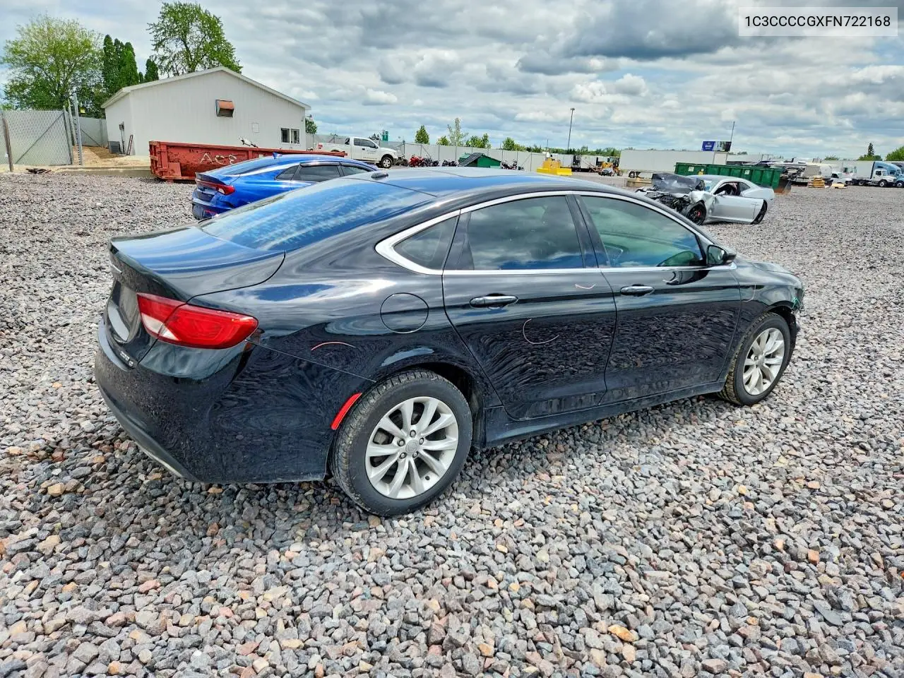 2015 Chrysler 200 C VIN: 1C3CCCCGXFN722168 Lot: 61671926