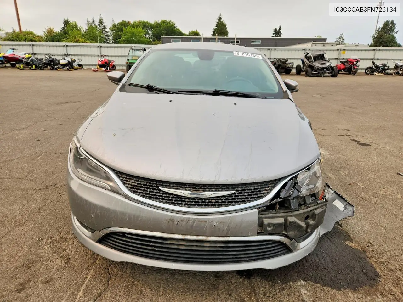 2015 Chrysler 200 Limited VIN: 1C3CCCAB3FN726134 Lot: 61810736