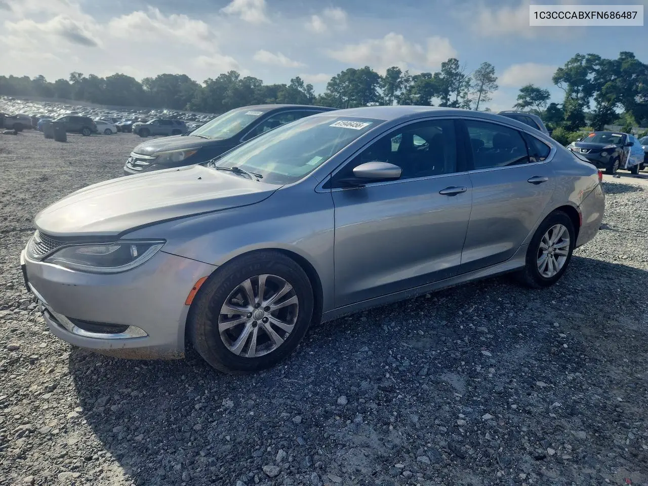 2015 Chrysler 200 Limited VIN: 1C3CCCABXFN686487 Lot: 61946456
