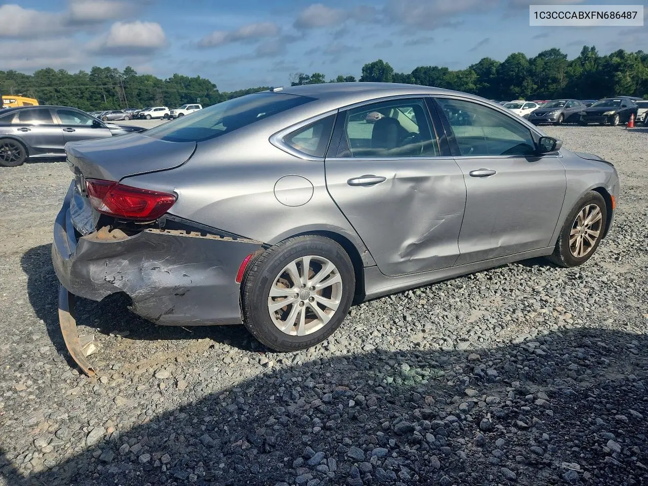 2015 Chrysler 200 Limited VIN: 1C3CCCABXFN686487 Lot: 61946456