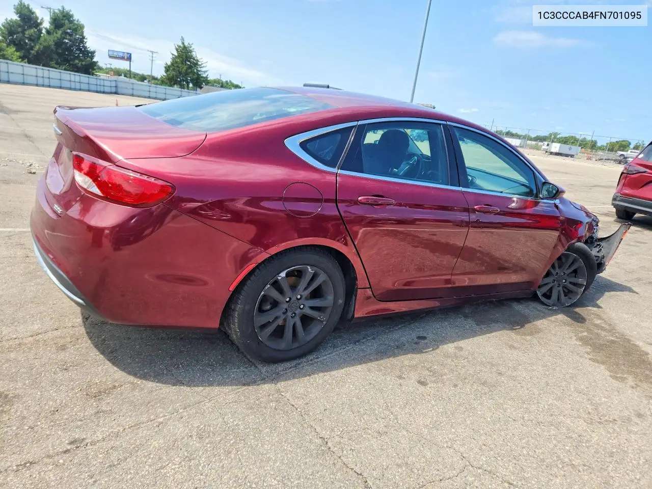 2015 Chrysler 200 Limited VIN: 1C3CCCAB4FN701095 Lot: 62238856