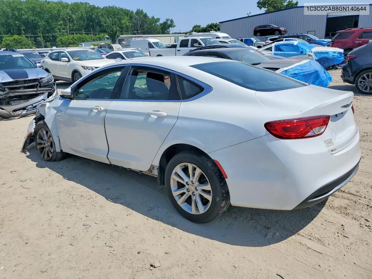 2016 Chrysler 200 VIN: 1C3CCCAB8GN140644 Lot: 59610956