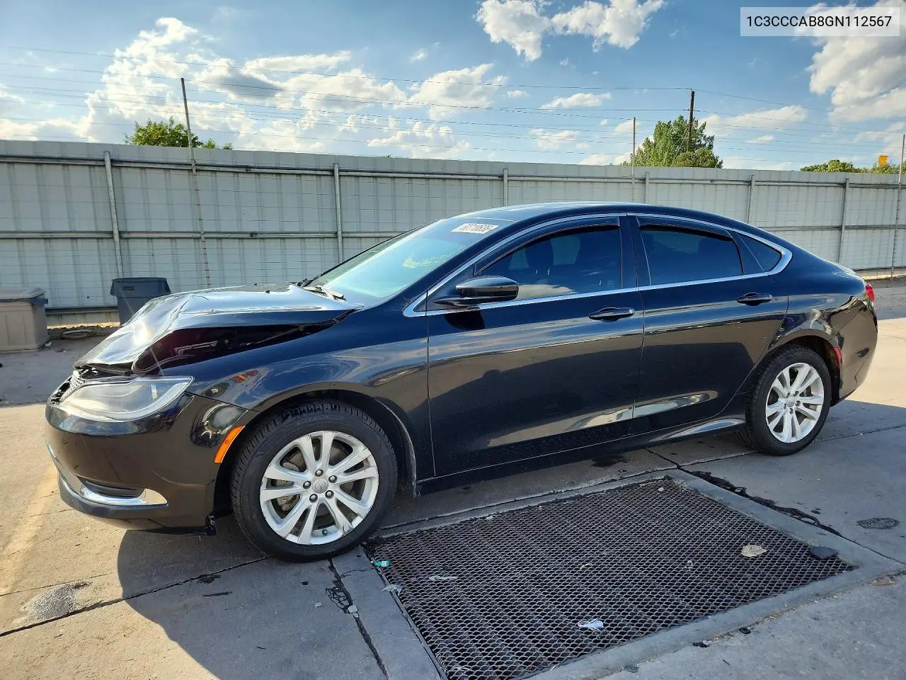2016 Chrysler 200 Limited VIN: 1C3CCCAB8GN112567 Lot: 60710636
