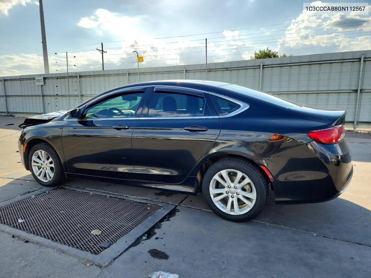 2016 Chrysler 200 Limited VIN: 1C3CCCAB8GN112567 Lot: 60710636