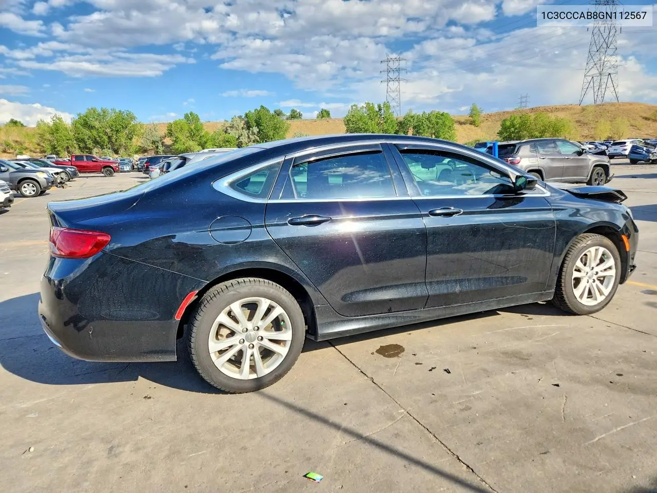 2016 Chrysler 200 Limited VIN: 1C3CCCAB8GN112567 Lot: 60710636