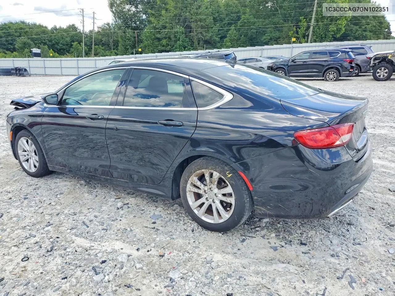 2016 Chrysler 200 Limited VIN: 1C3CCCAG7GN102351 Lot: 61505166