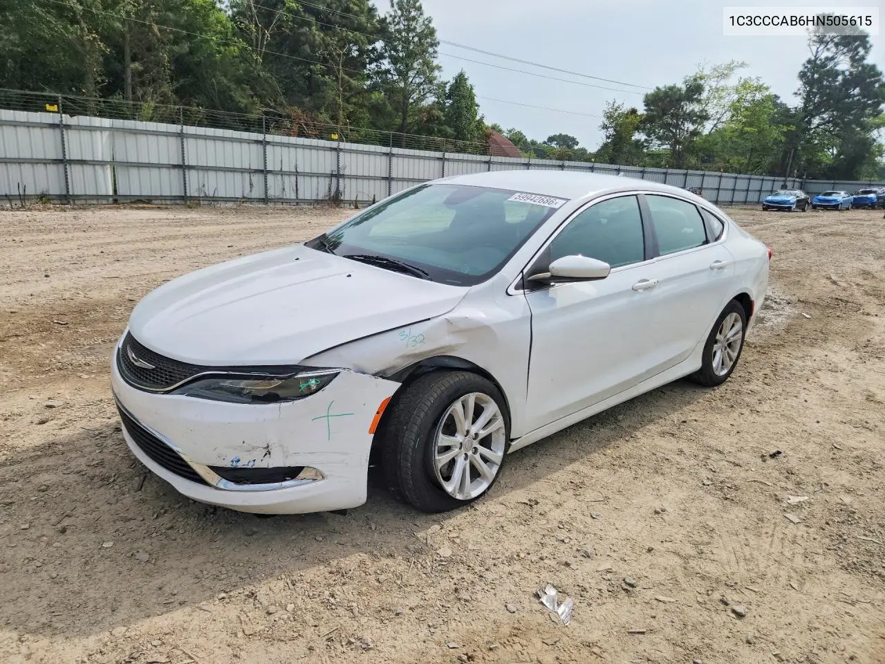2017 Chrysler 200 Limited VIN: 1C3CCCAB6HN505615 Lot: 59942686