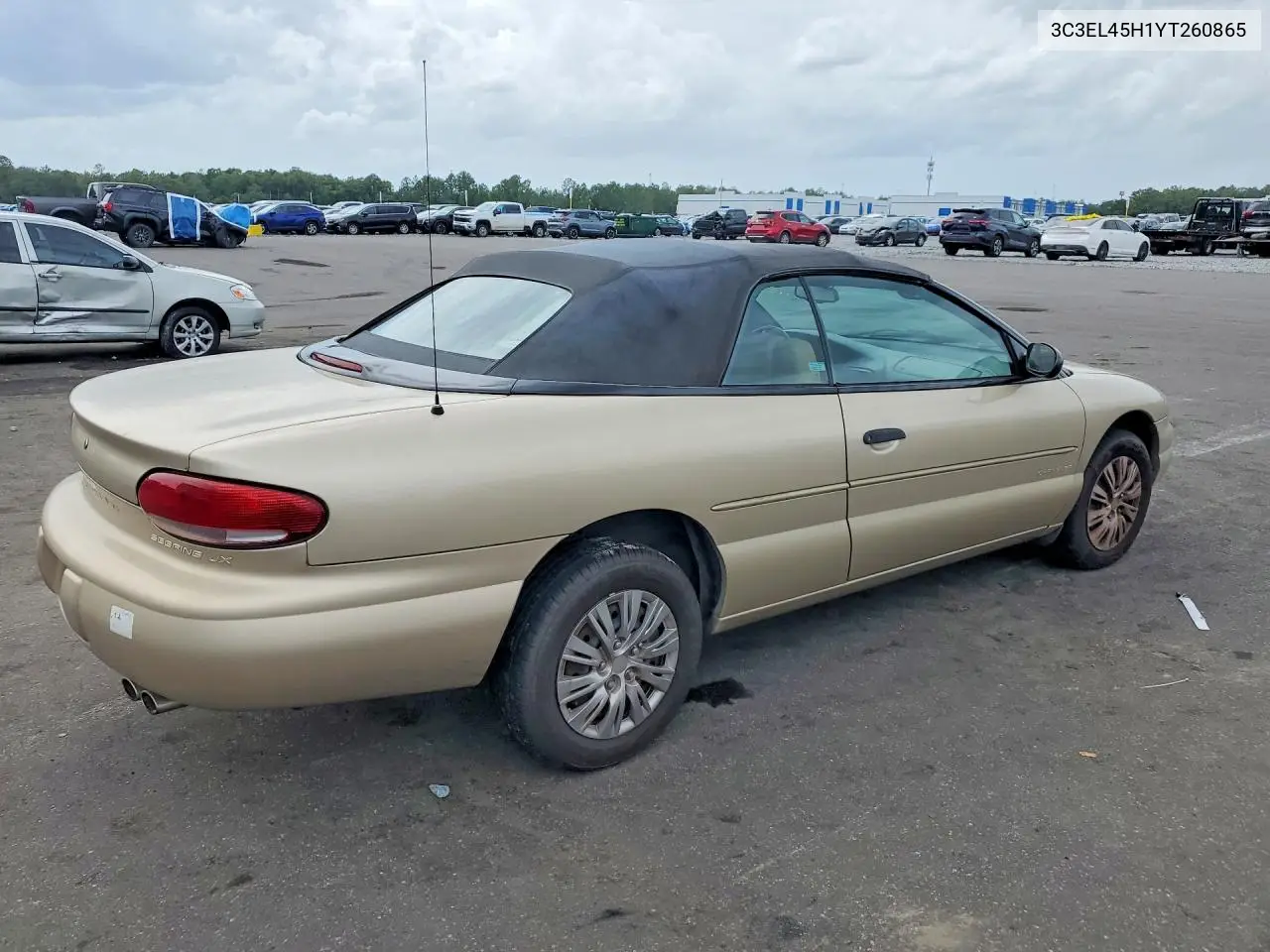 2000 Chrysler Sebring Jx VIN: 3C3EL45H1YT260865 Lot: 57444316