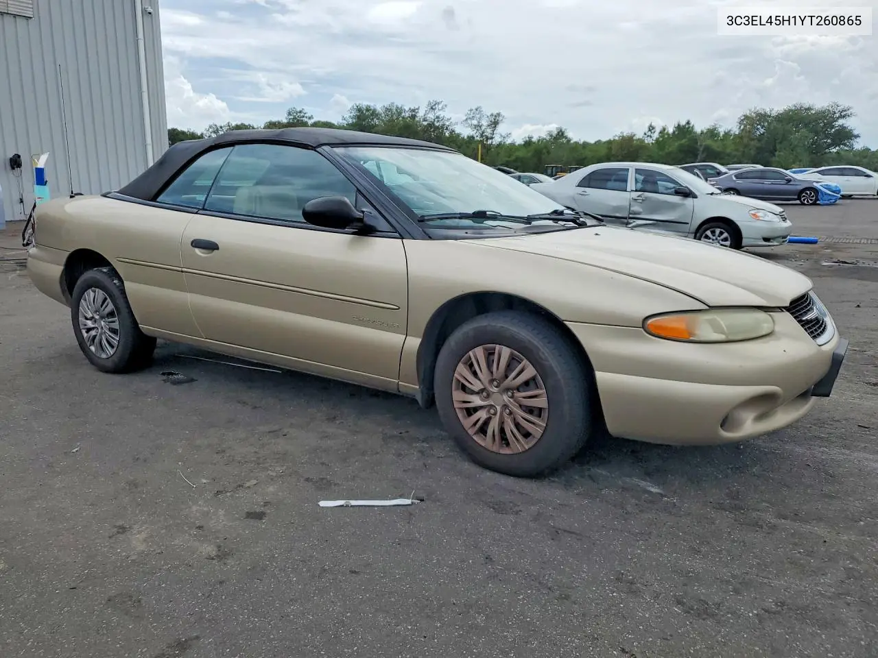 2000 Chrysler Sebring Jx VIN: 3C3EL45H1YT260865 Lot: 57444316