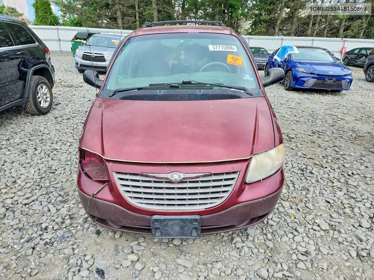 2001 Chrysler Voyager VIN: 1C4GJ25341B150869 Lot: 57715896