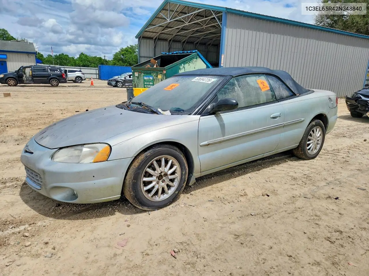 2002 Chrysler Sebring Limited VIN: 1C3EL65R42N348840 Lot: 53694726