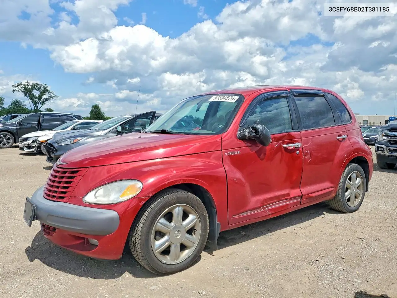 2002 Chrysler Pt Cruiser Limited VIN: 3C8FY68B02T381185 Lot: 57334576