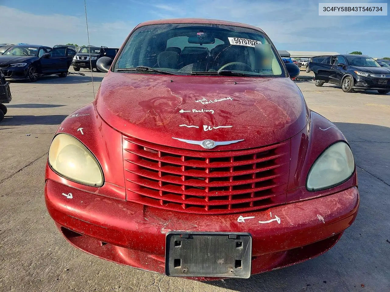 2003 Chrysler Pt Cruiser Touring VIN: 3C4FY58B43T546734 Lot: 59707026