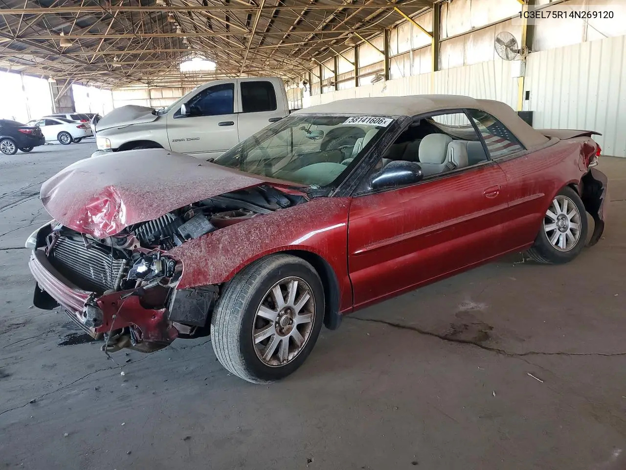 2004 Chrysler Sebring Gtc VIN: 1C3EL75R14N269120 Lot: 58141606