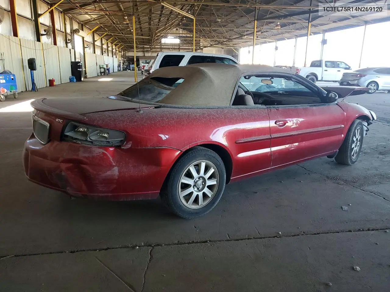 2004 Chrysler Sebring Gtc VIN: 1C3EL75R14N269120 Lot: 58141606