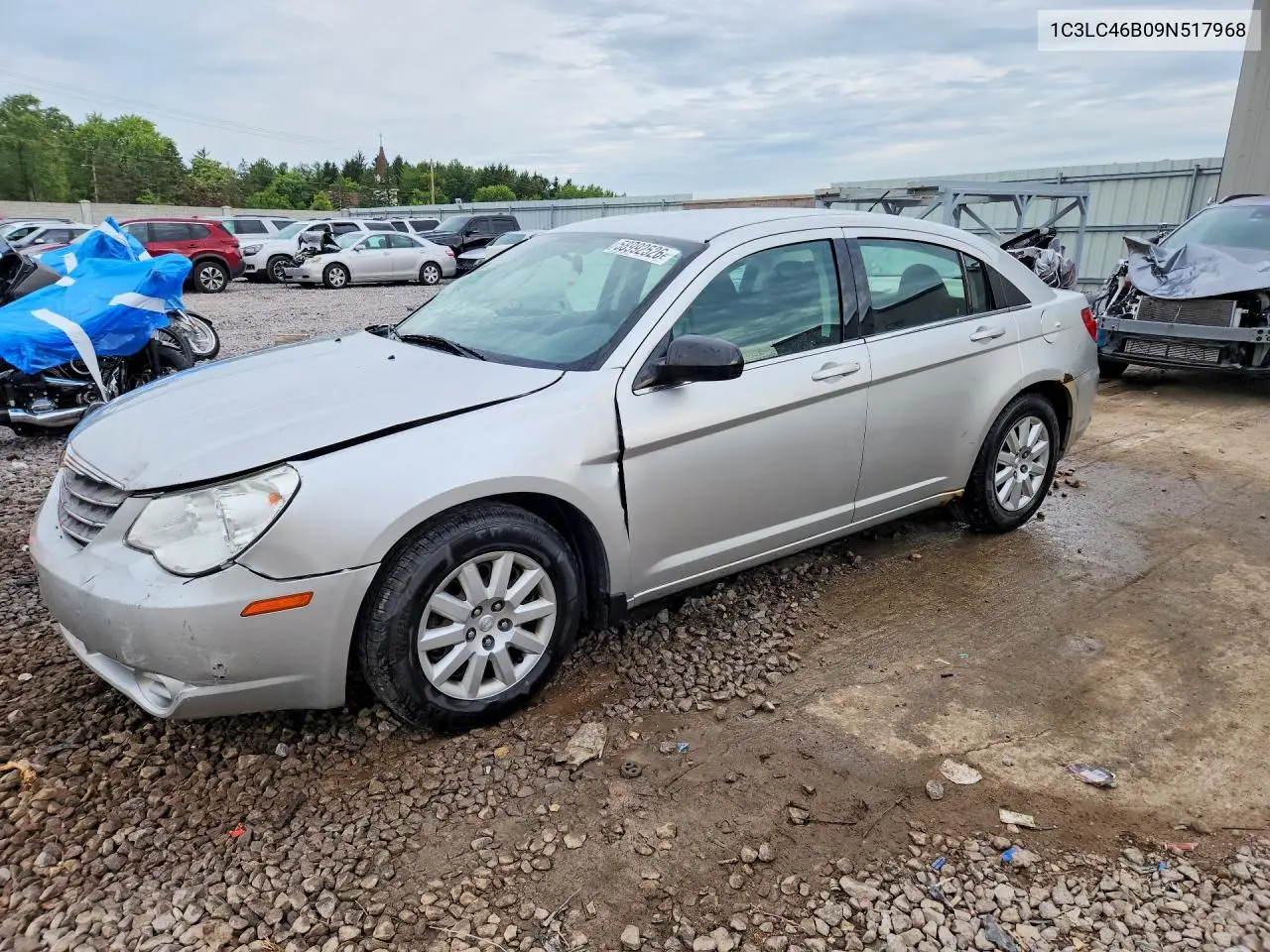 2009 Chrysler Sebring Lx VIN: 1C3LC46B09N517968 Lot: 58992526