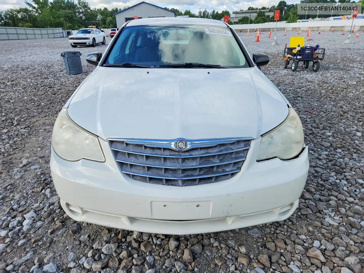2010 Chrysler Sebring Touring VIN: 1C3CC4FB1AN140443 Lot: 56036556