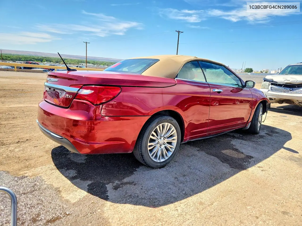 2012 Chrysler 200 Limited VIN: 1C3BCBFG4CN289086 Lot: 57889836