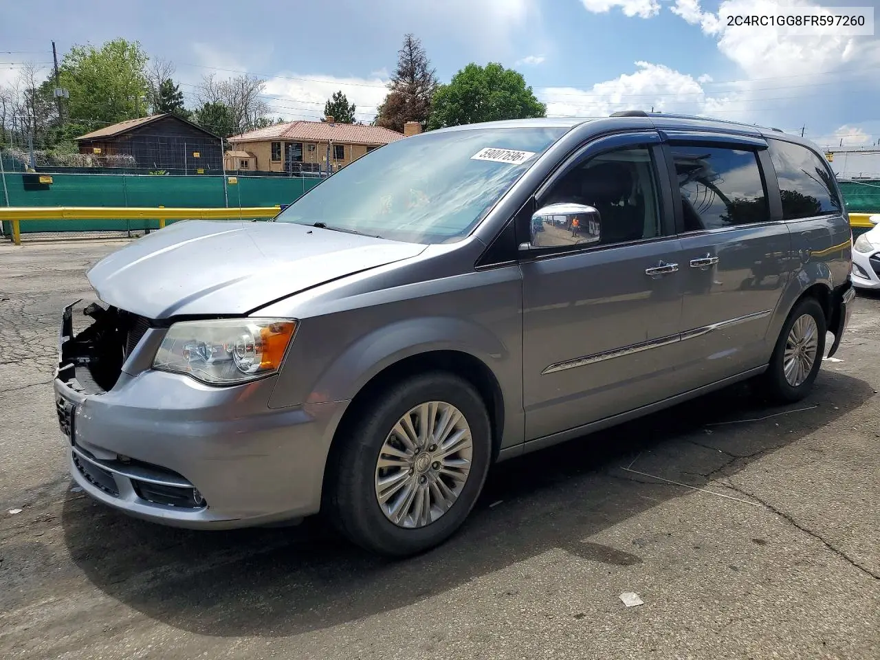 2015 Chrysler Town & Country Limited Platinum VIN: 2C4RC1GG8FR597260 Lot: 59007696