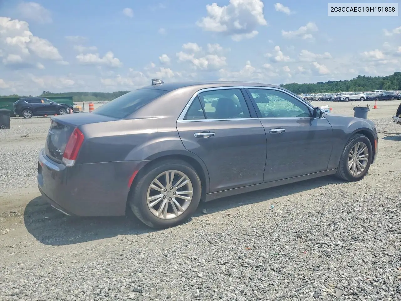 2016 Chrysler 300C VIN: 2C3CCAEG1GH151858 Lot: 58836606