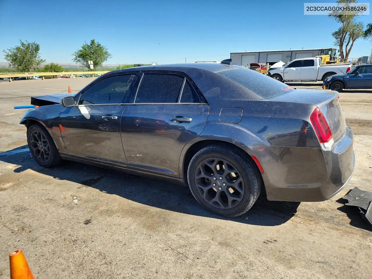 2019 Chrysler 300 S VIN: 2C3CCAGG0KH586246 Lot: 57183106