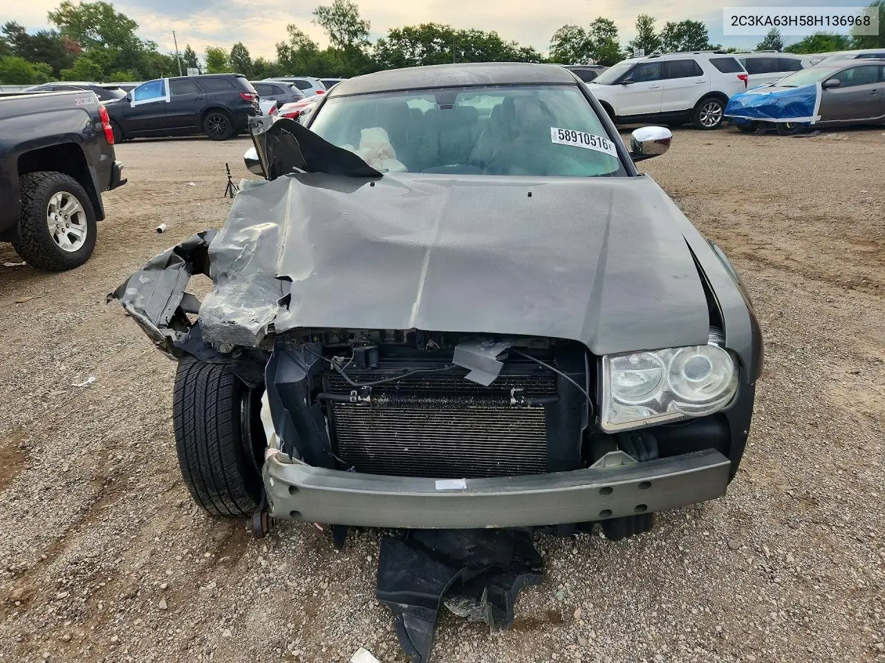 2008 Chrysler 300C VIN: 2C3KA63H58H136968 Lot: 58910516