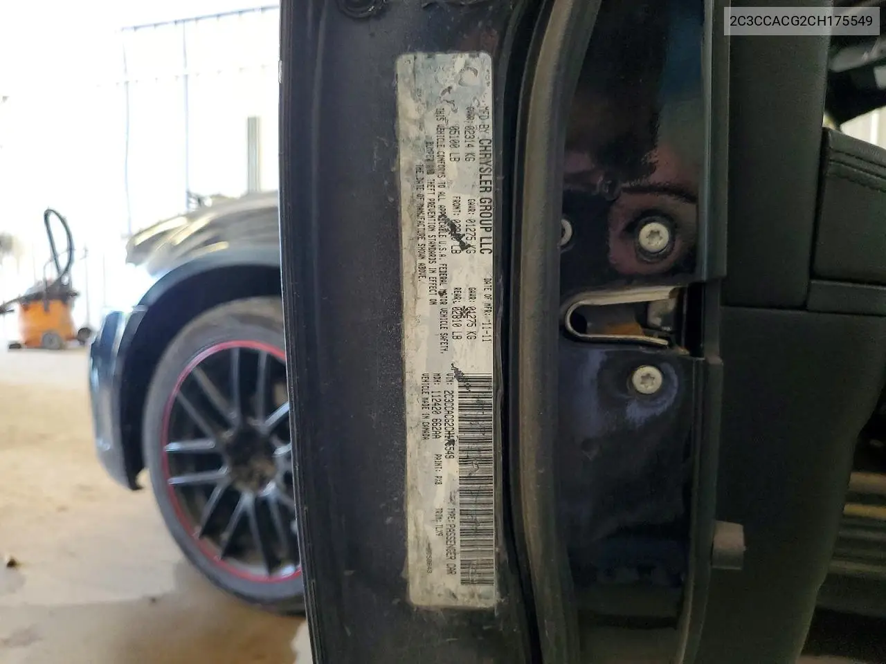 2012 Chrysler 300 Limited VIN: 2C3CCACG2CH175549 Lot: 59793146