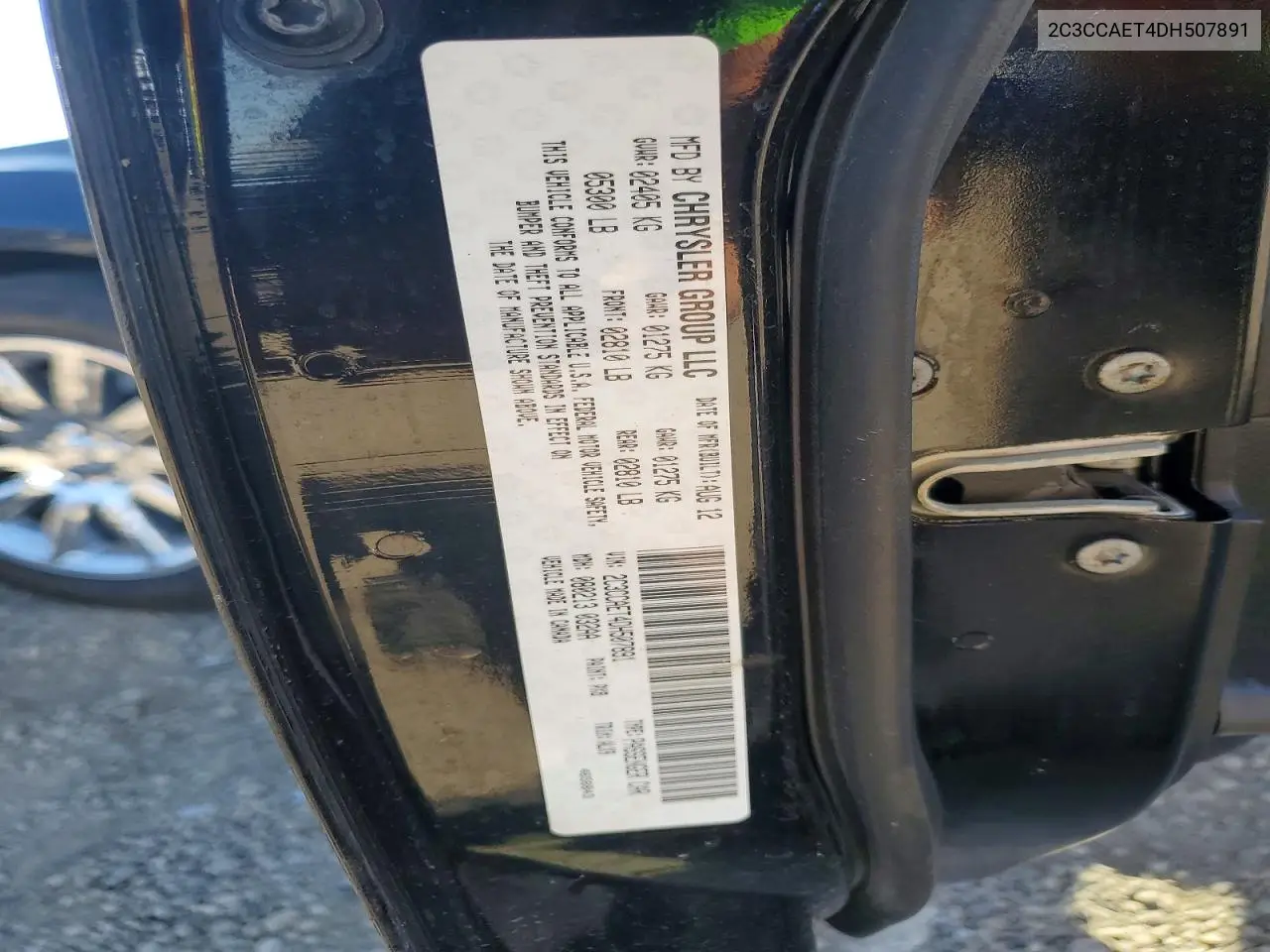 2013 Chrysler 300C VIN: 2C3CCAET4DH507891 Lot: 54546016