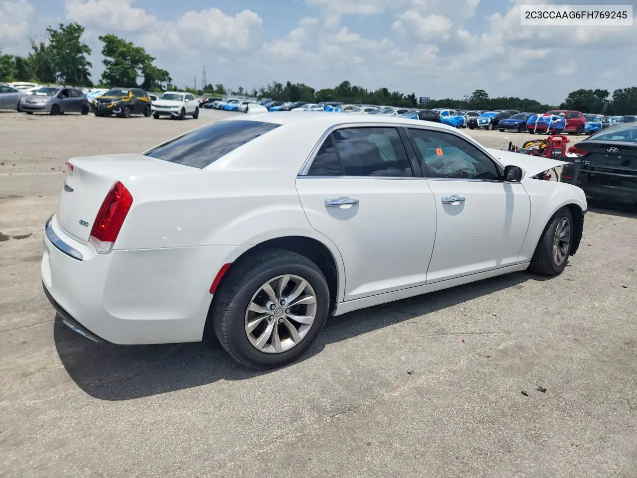 2015 Chrysler 300 Limited VIN: 2C3CCAAG6FH769245 Lot: 60183716