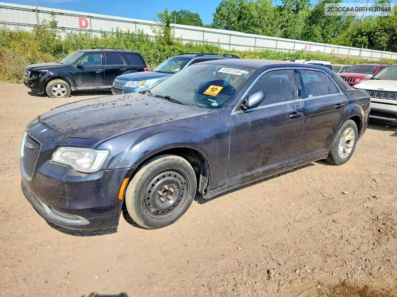 2015 Chrysler 300 Limited VIN: 2C3CCAAG8FH830448 Lot: 61051546