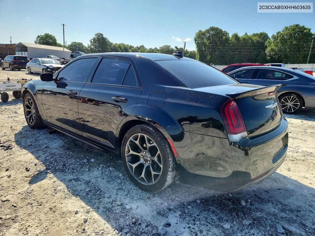 2017 Chrysler 300 S VIN: 2C3CCABGXHH603635 Lot: 61250486