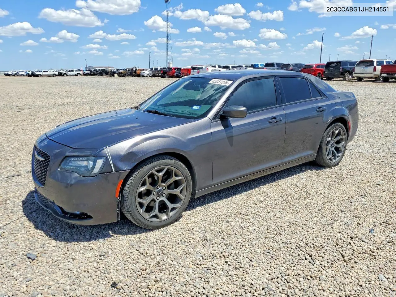 2018 Chrysler 300 S VIN: 2C3CCABG1JH214551 Lot: 62087846